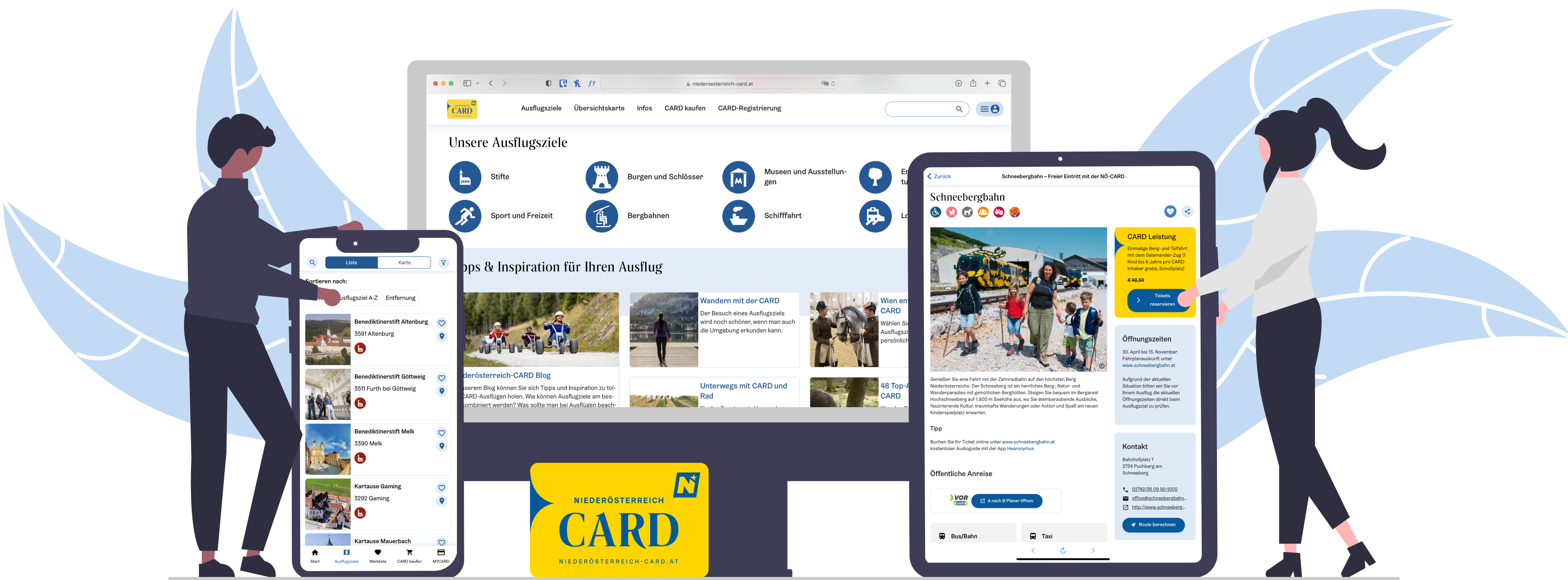 Promo Image Desktop Size für Niederösterreich-CARD Tourismus App und Website | bitsfabrik