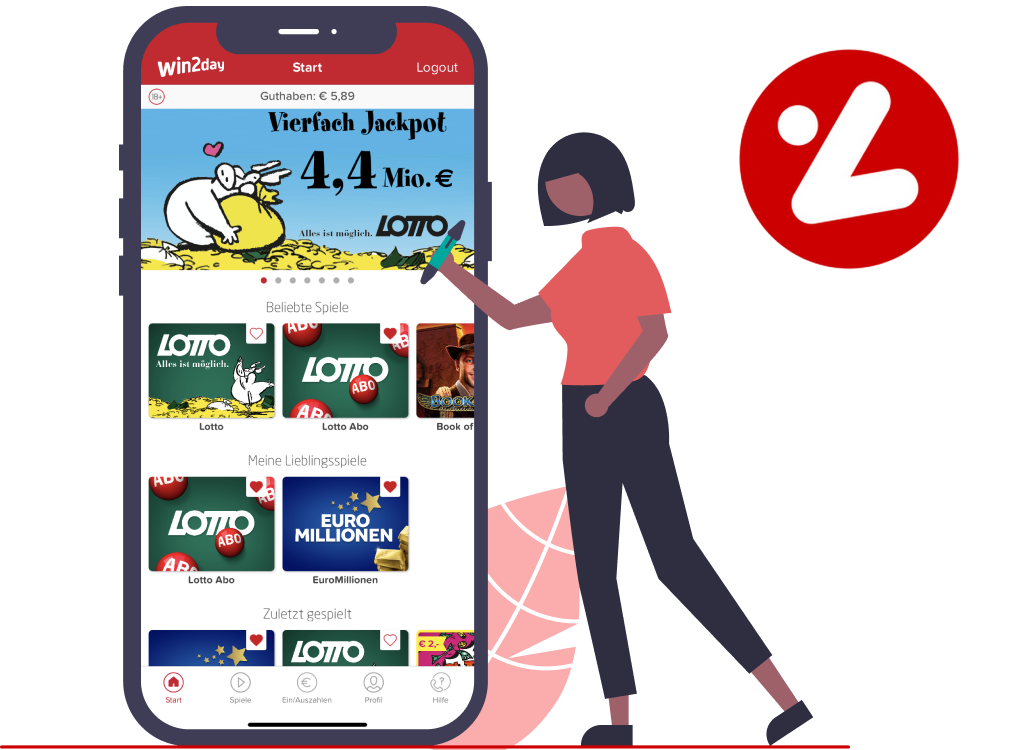 Promo Image Smartphone Size für Lotterien Gambling Apps | bitsfabrik
