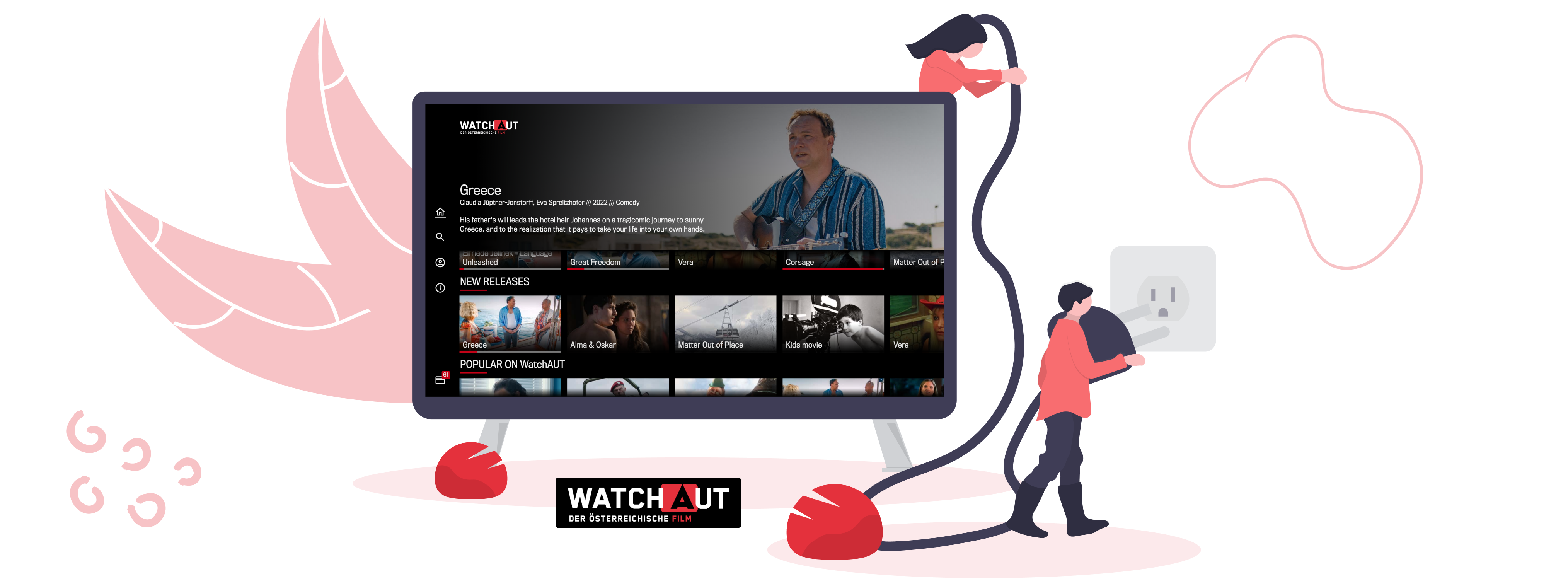 Promo Image für WatchAUT Streaming Plattform von bitsfabrik